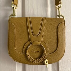 See By Chloe Tan-ish Crossbody Bag with Braided Ring Detail